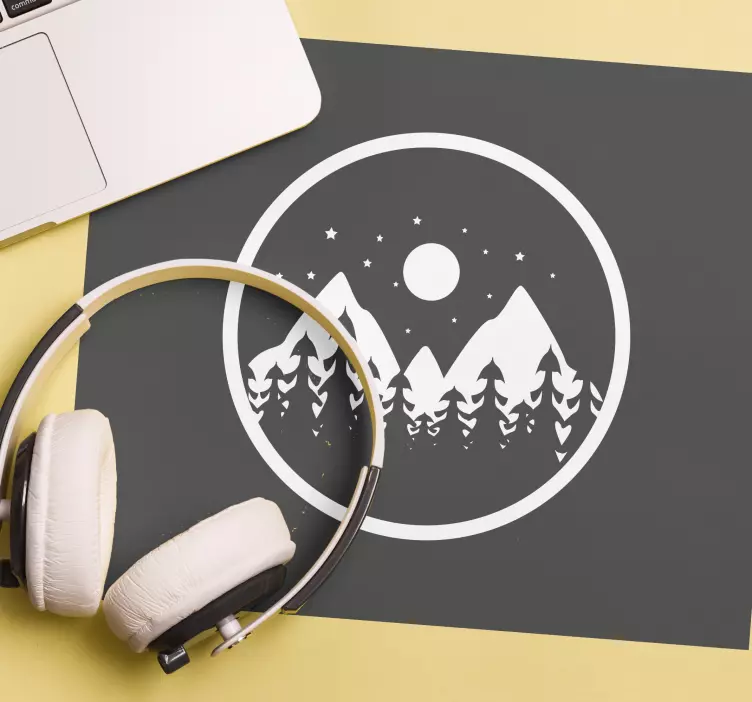 Gaming mauspad berglandschaft aussicht - TenStickers