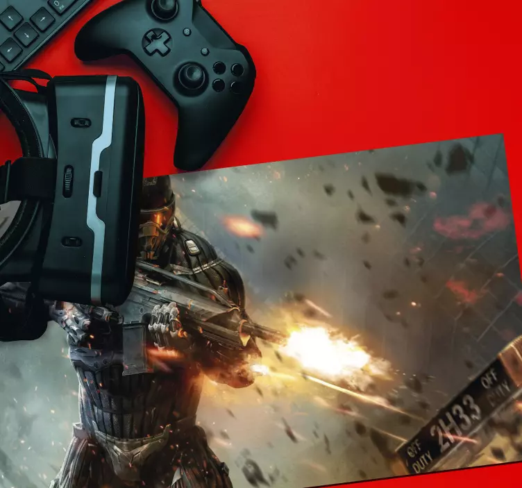 Gaming mauspad futuristische soldaten aktion - TenStickers