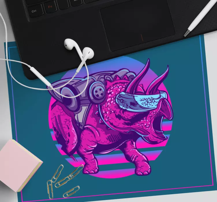 Gaming mauspad futuristisches triceratops wesen - TenStickers
