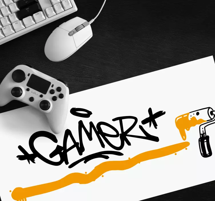 Gaming mauspad graffiti gamer aussage - TenStickers