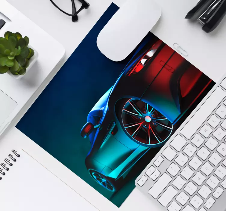 Gaming mauspad im stilvollen auto-seitenansicht - TenStickers