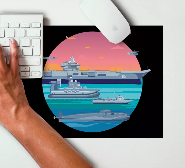 Gaming mauspad marineflotten-szene - TenStickers