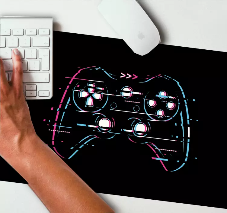 Gaming mauspad mit buntem game controller - TenStickers