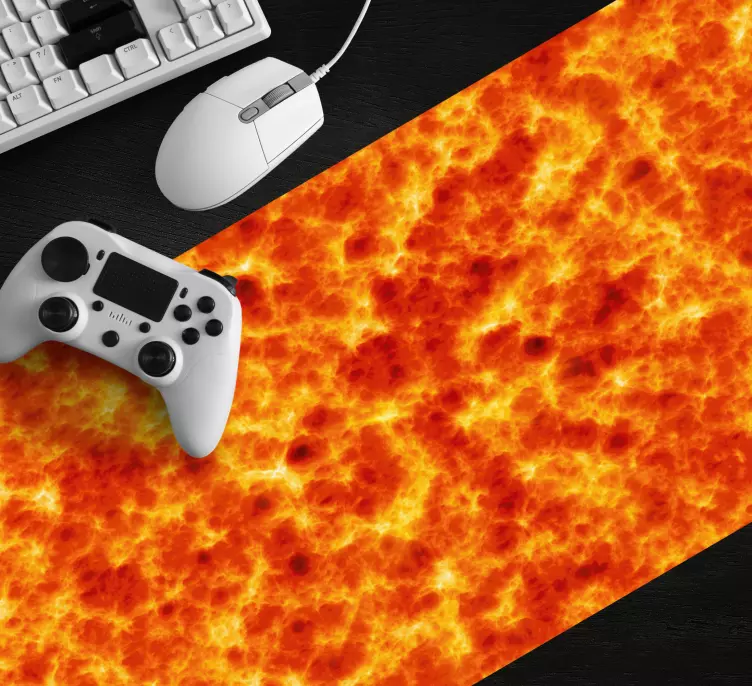 Gaming mauspad mit feuriger lava-textur - TenStickers