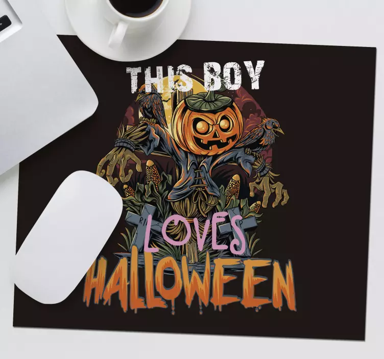 Gaming mauspad mit halloween-thema erntegeist - TenStickers