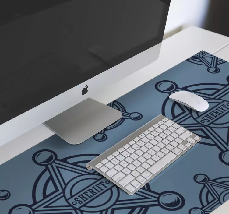 Gaming mauspad mit sheriff stern motiv - TenStickers