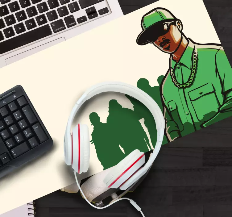 Gaming mauspad mit stilisierter charakter-silhouette - TenStickers