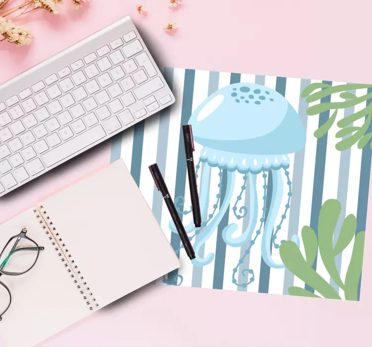 Gaming mauspad mit verspielter qualle illustration - TenStickers