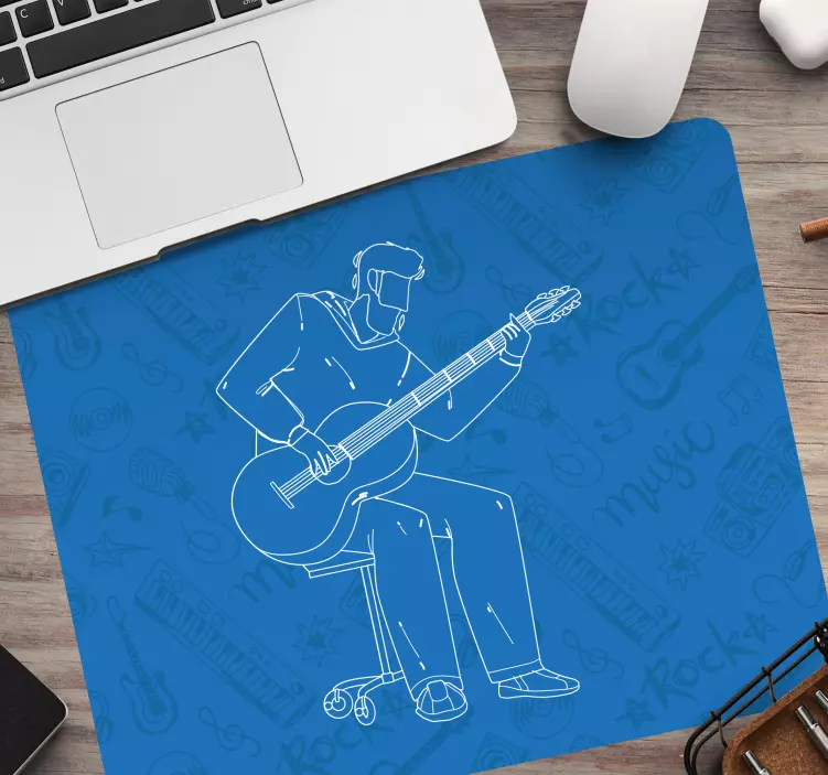 Gaming mauspad musiker mit gitarre - TenStickers