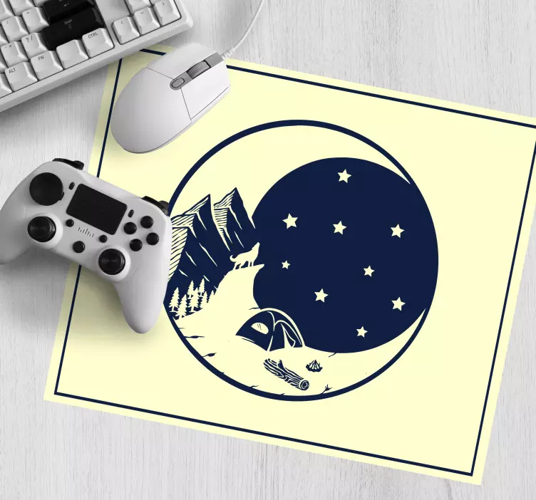 Gaming mauspad nacht-himmel abenteuer - TenStickers