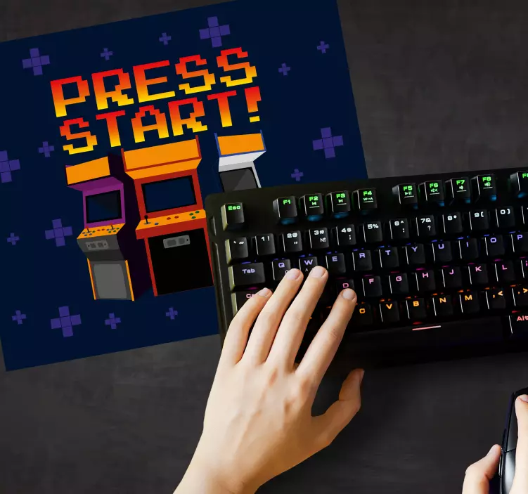 Gaming mauspad retro spielautomaten - TenStickers