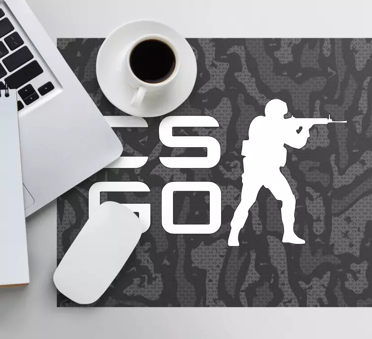 Gaming mauspad silhouette shooter grafik - TenStickers