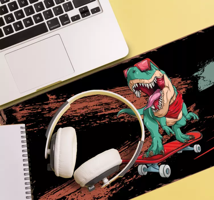 Gaming mauspad skating dinosaurier abenteuer - TenStickers