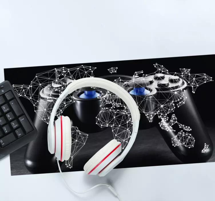 Gaming mauspad verbundene controller welt - TenStickers