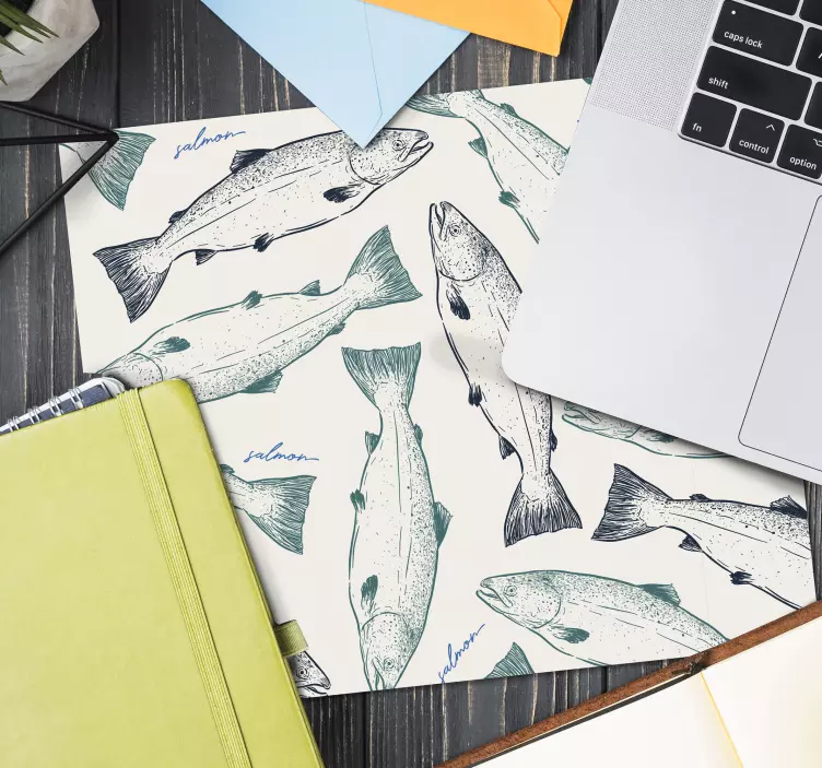 Mousepad Fische Lachs - TenStickers