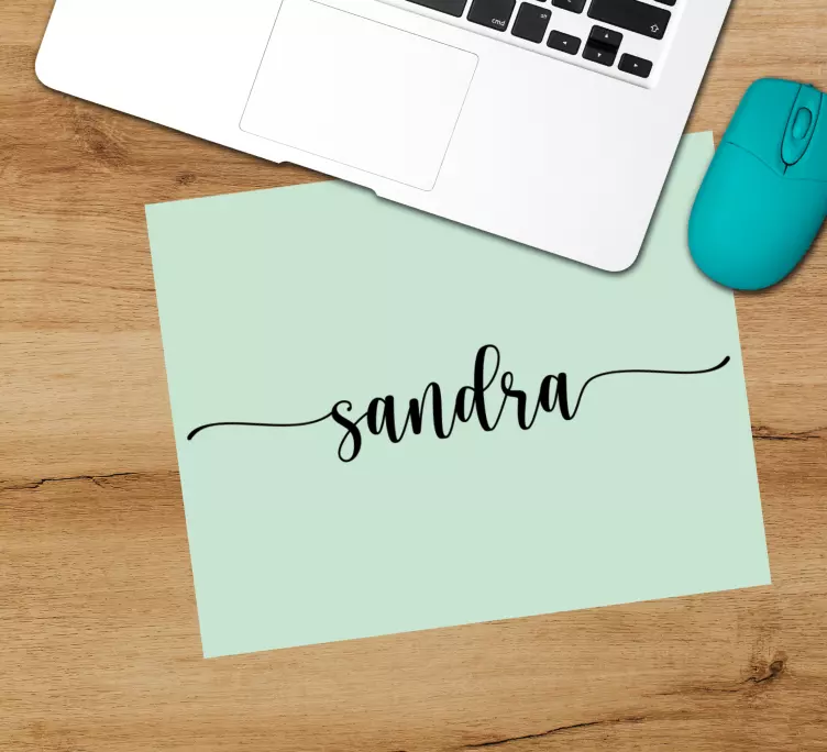 Mauspad mit namen eleganter personalisierter text - TenStickers