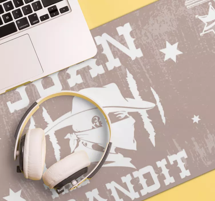 Mauspad mit namen im cowboy-stil - TenStickers