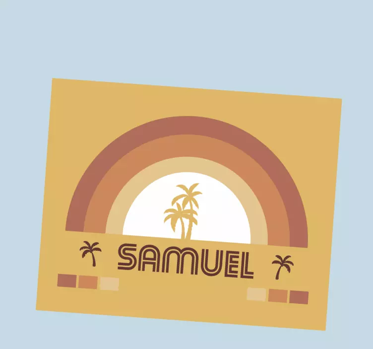 Mauspad mit namen im personalisierten regenbogen-design - TenStickers