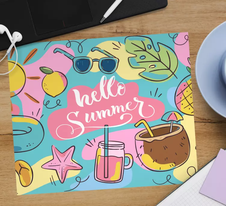 Mauspad mit namen im sommerdesign - TenStickers