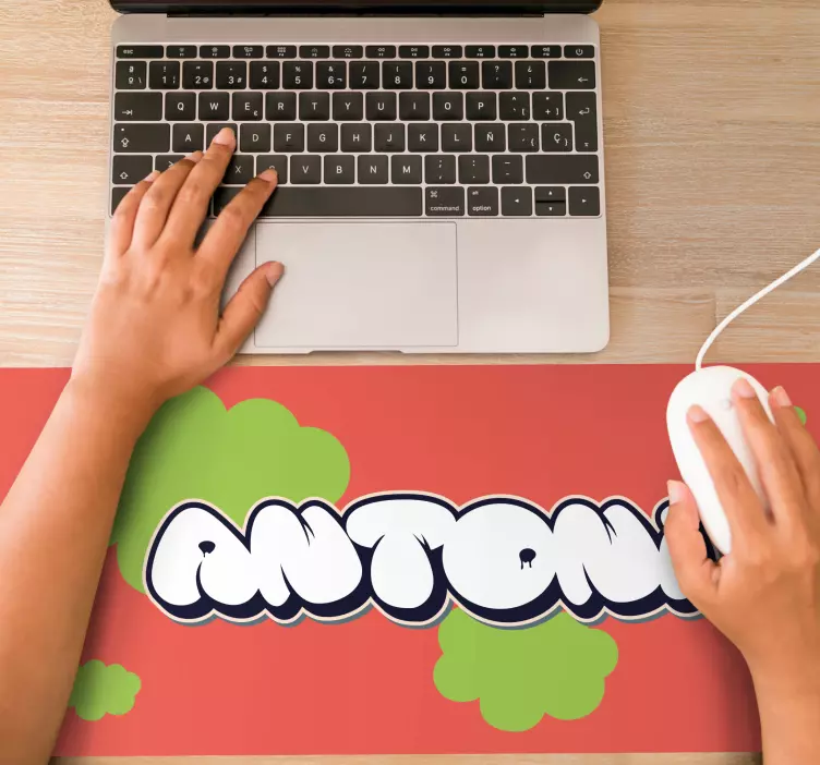 Mauspad mit namen individuell farbig gestaltbar - TenStickers