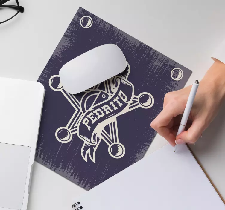 Mauspad mit namen sheriff sternemblem - TenStickers