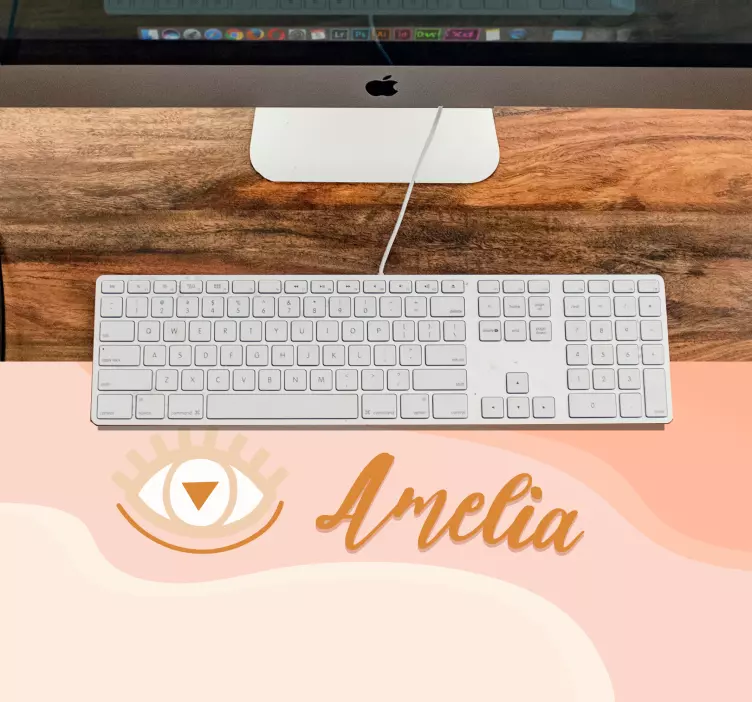 Mauspad mit namen und personalisierter augengrafik - TenStickers