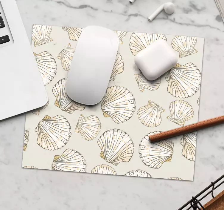 Mousepad Muscheln Große und kleine muscheln - TenStickers