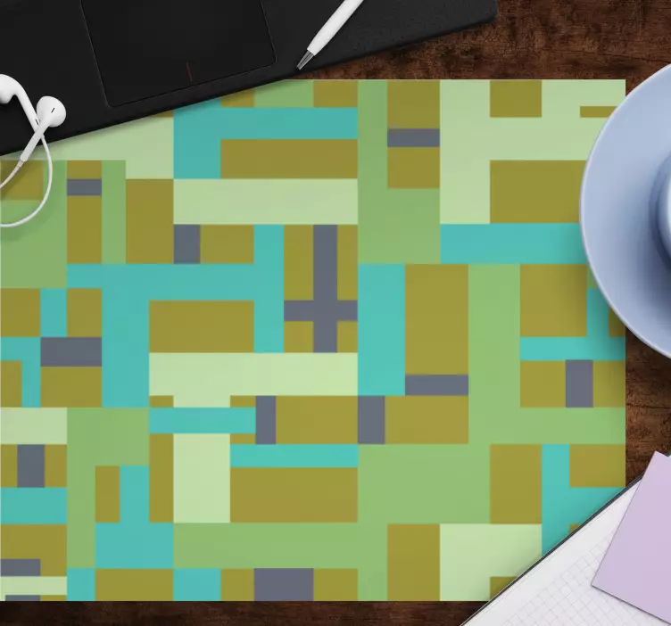 Mauspad Muster abstrakte farbblöcke - TenStickers