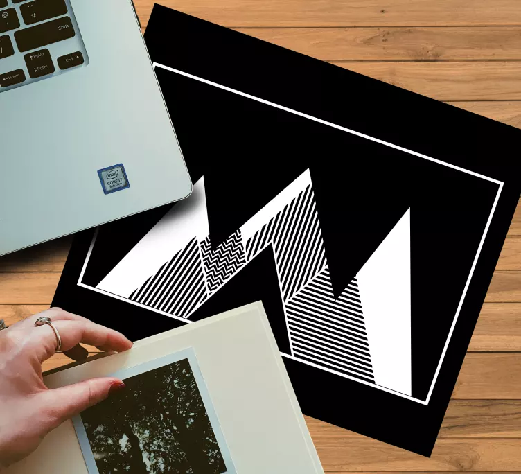 Mauspad muster abstrakte geometrische spitzen - TenStickers