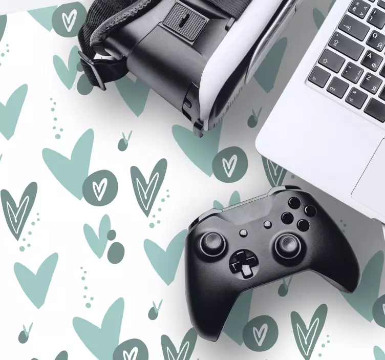 Mauspad muster abstrakte herzformen - TenStickers