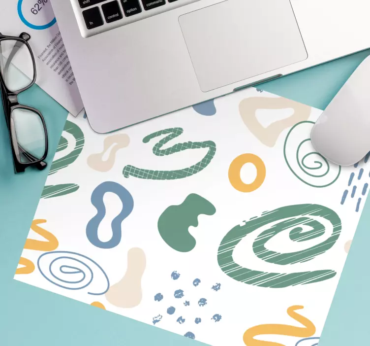 Mauspad muster abstrakte kurvenförmige motive - TenStickers