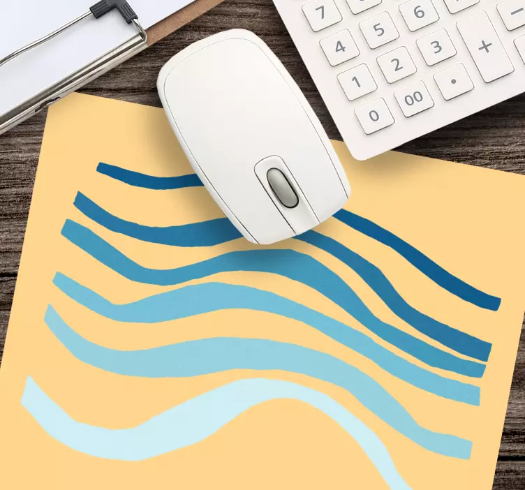 Mauspad muster abstrakte wellenlinien - TenStickers