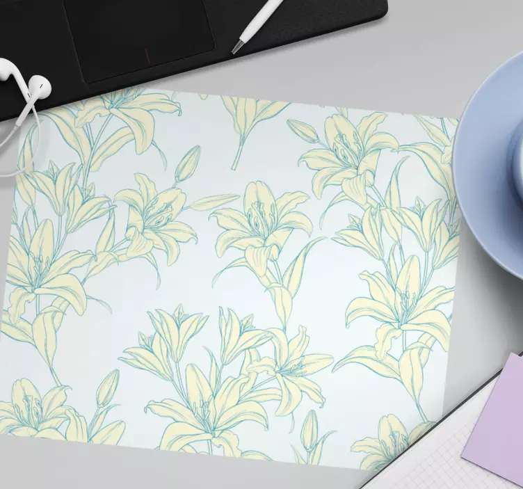 Mauspad muster anmutiges blüh-element - TenStickers