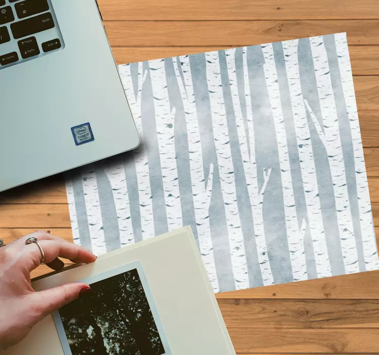 Mauspad muster birkenbaum streifen - TenStickers