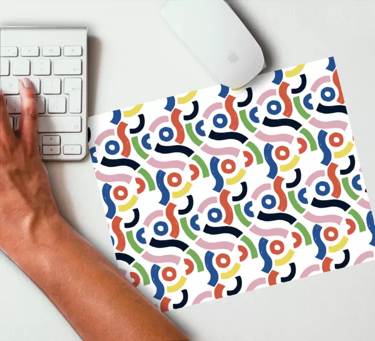 Mauspad muster bunte abstrakte wirbel - TenStickers