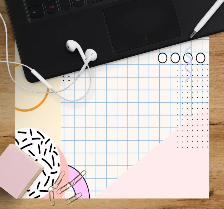Mauspad muster bunte geometrische anordnung - TenStickers