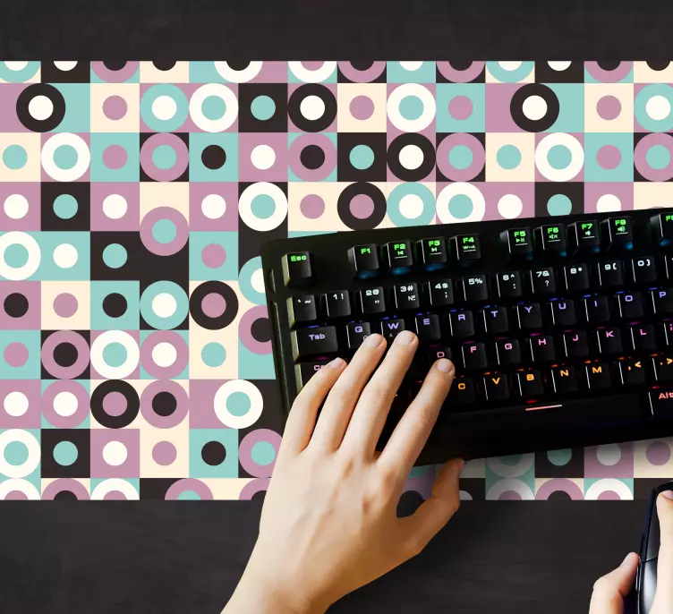 Mauspad muster bunte geometrische muster - TenStickers