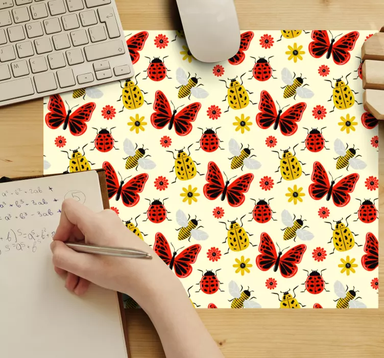 Mauspad muster bunte naturelemente - TenStickers