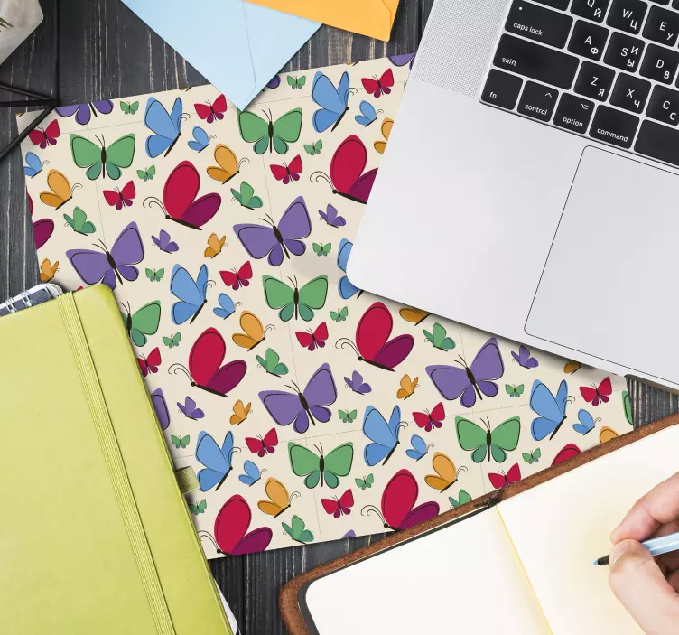Mauspad muster bunte schmetterlingsmuster - TenStickers