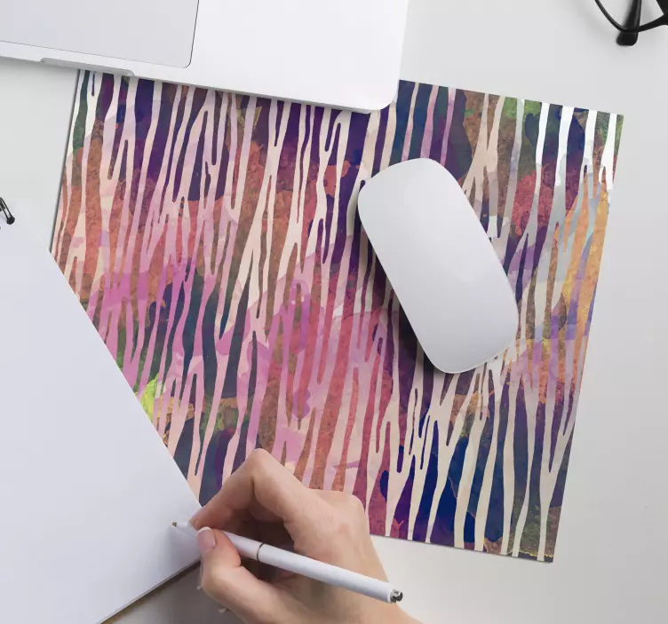 Mauspad muster bunte streifenstruktur - TenStickers