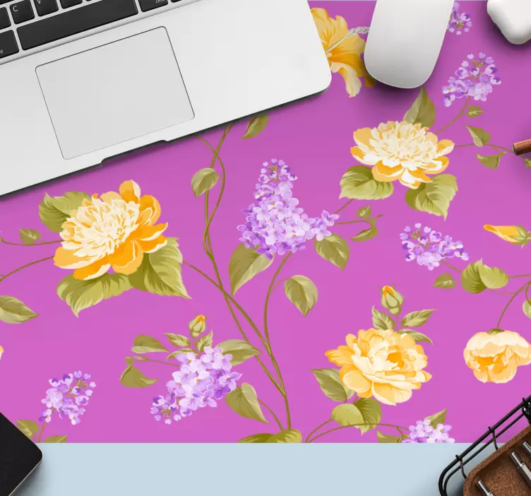 Mauspad muster buntes florales design - TenStickers