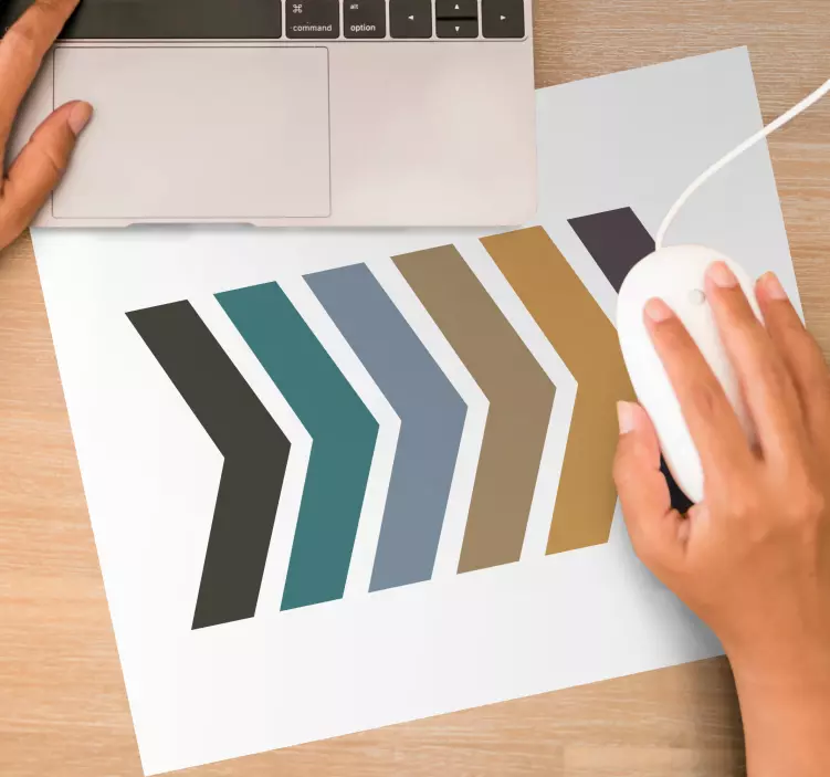 Mauspad muster chevron farbarray - TenStickers