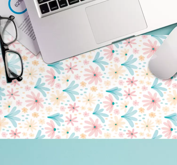 Mauspad muster floral pastellmotiv - TenStickers