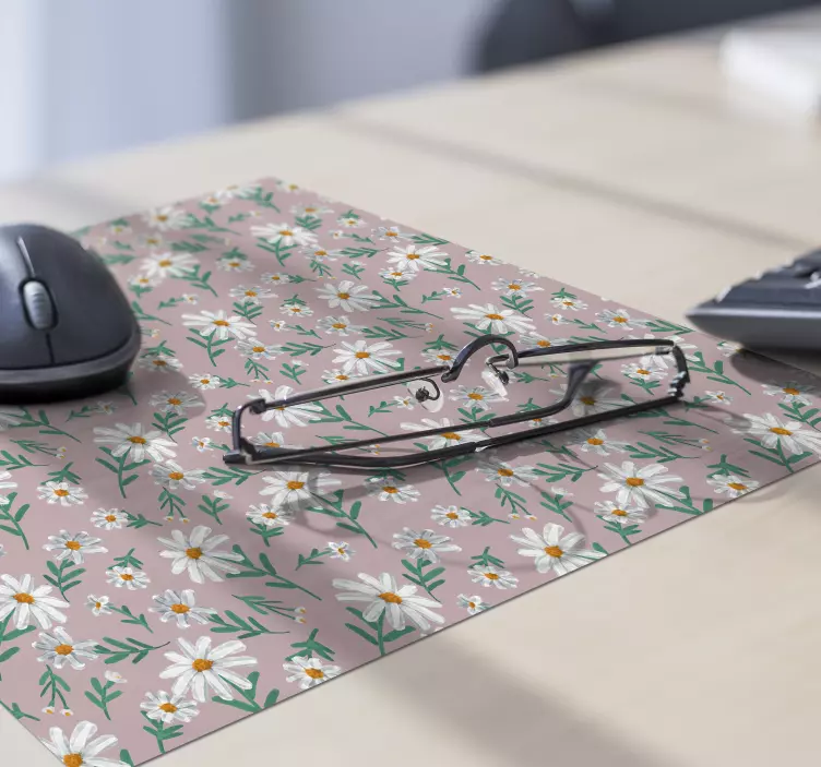 Mauspad muster floraler pinker hintergrund - TenStickers