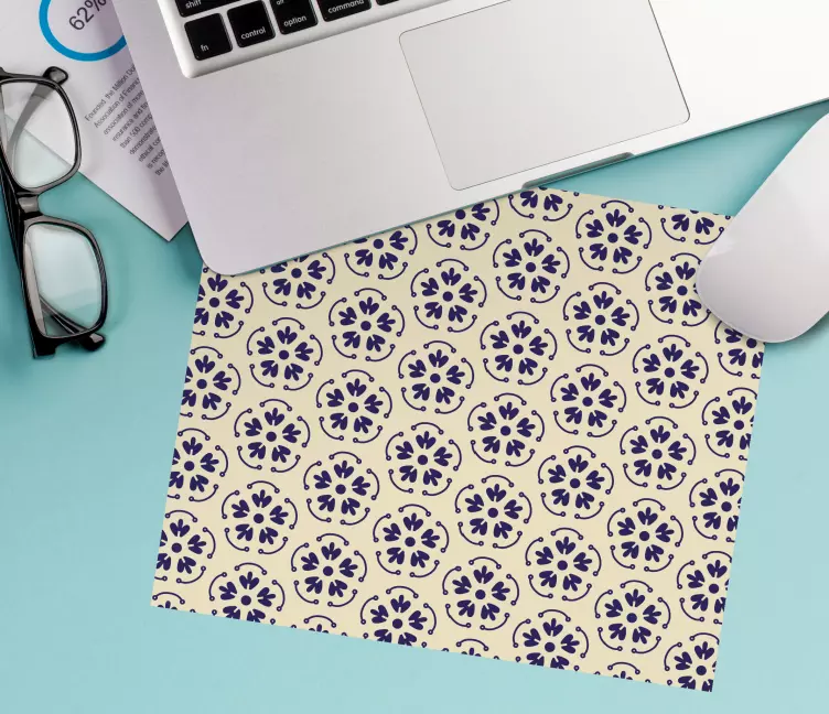 Mauspad muster florales fliesenmotiv - TenStickers
