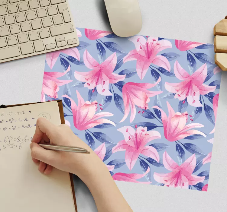 Mauspad muster florales lilien design - TenStickers