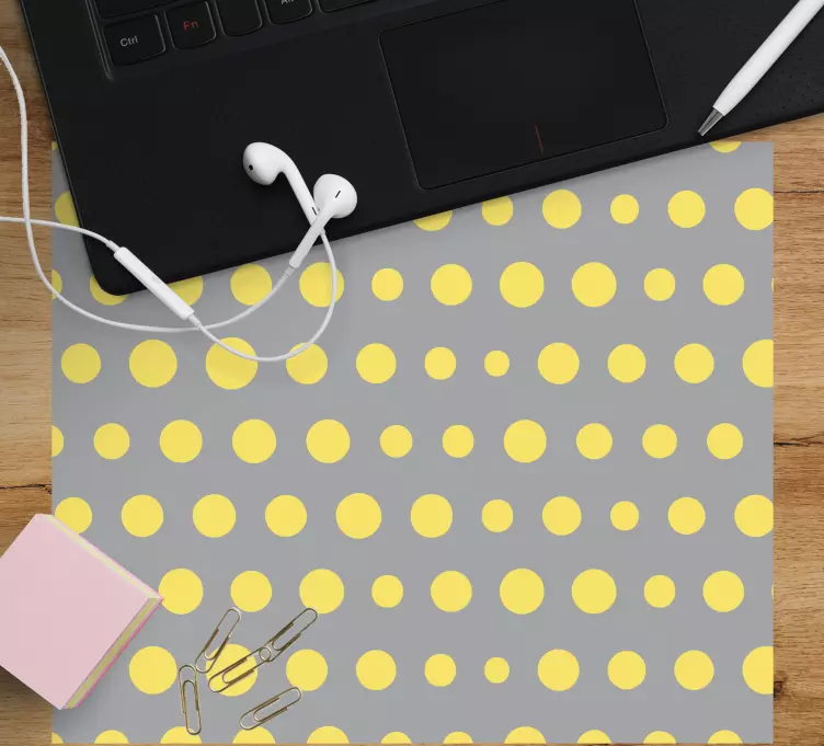 Mauspad muster gelbes punktmuster - TenStickers