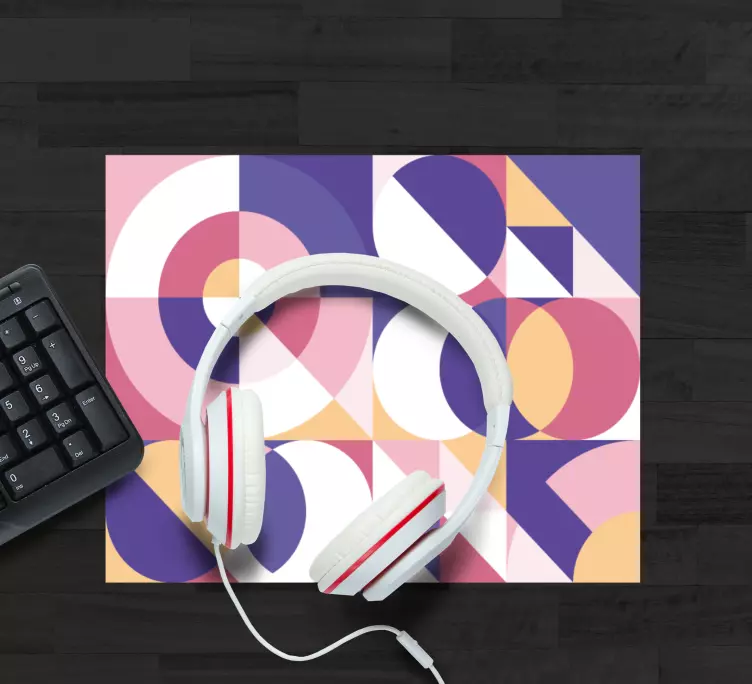 Mauspad muster geometrische farbblöcke - TenStickers