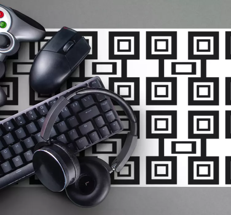 Mauspad muster geometrische quadratische anordnung - TenStickers