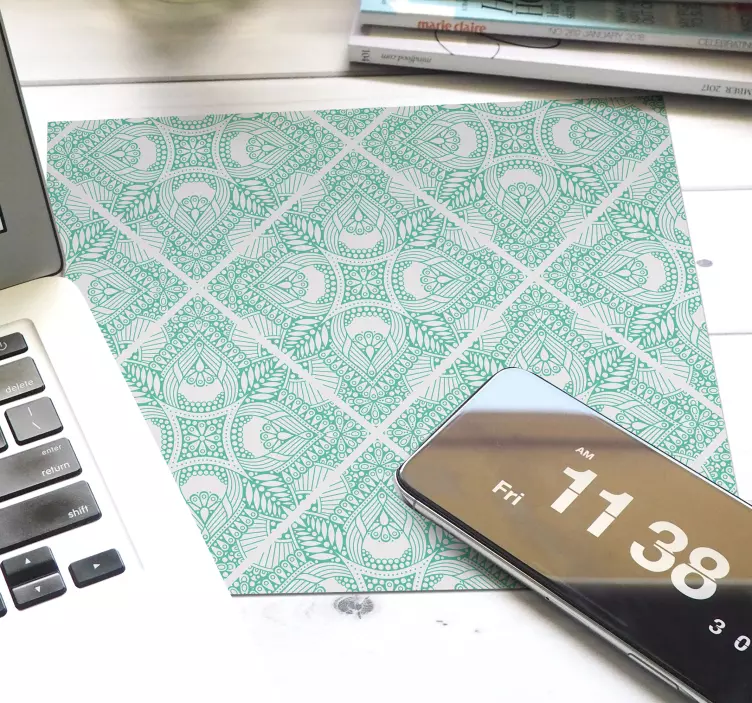 Mauspad muster geometrisches blattmotiv - TenStickers